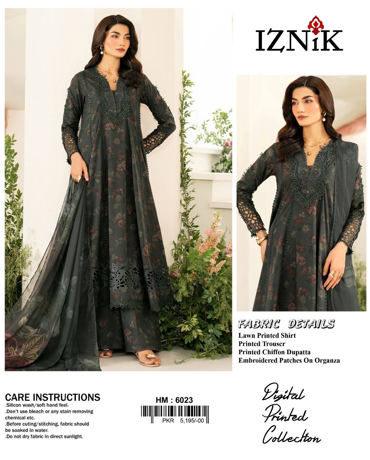Premium 3PC Embroidered Lawn